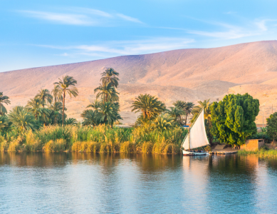 paysage au bord du nil egypte