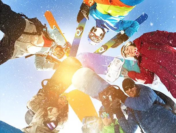 Groupe de skieurs
