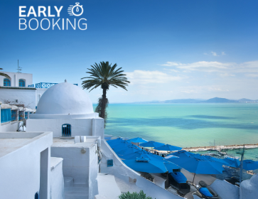 tunisie village blanc et bleu