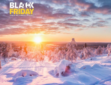 coucher de soleil paysage enneigé en laponie