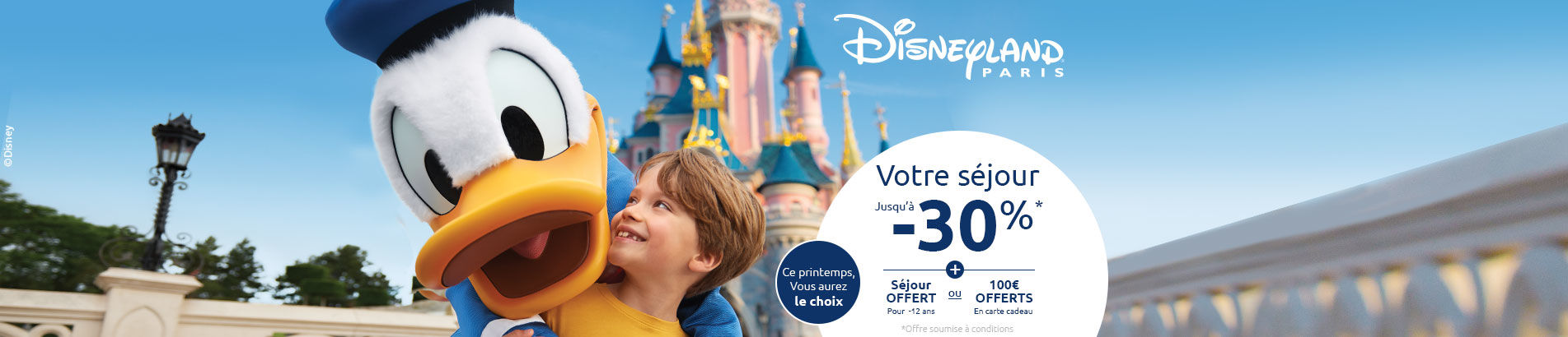 Séjour à Disney avec Donald jusqu'à -30 %
