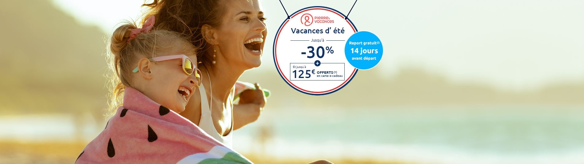 Mère et fille à la plage