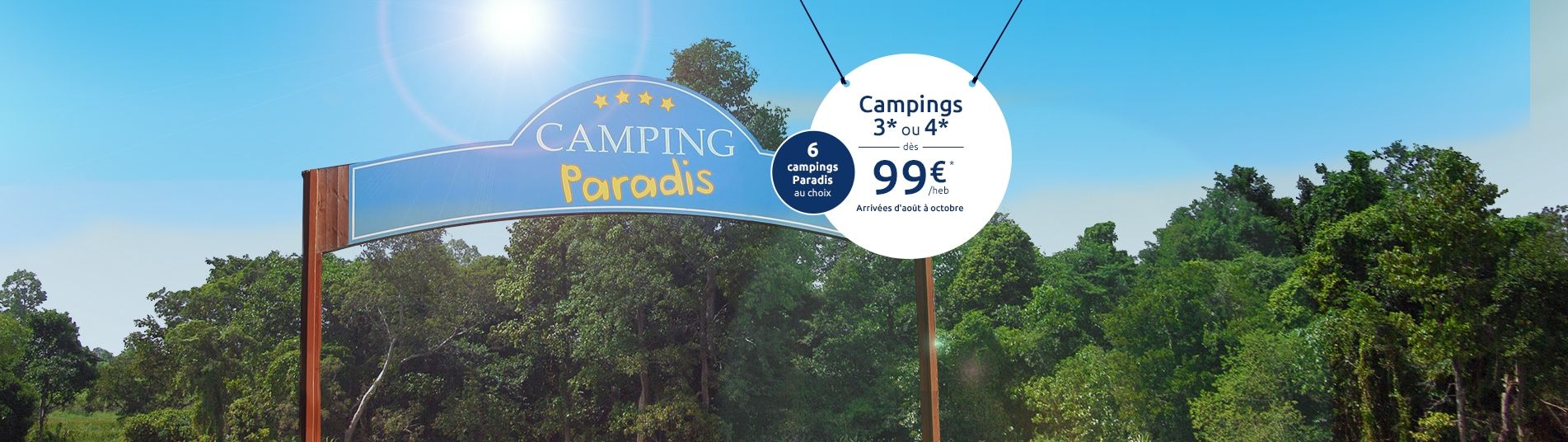 Accueil camping Paradis