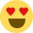 émoji coeur dans les yeux